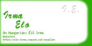 irma elo business card
